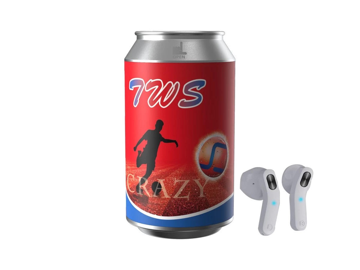 AULATA — Fones de ouvido Bluetooth sem fio em formato de lata. O presente promocional perfeito para