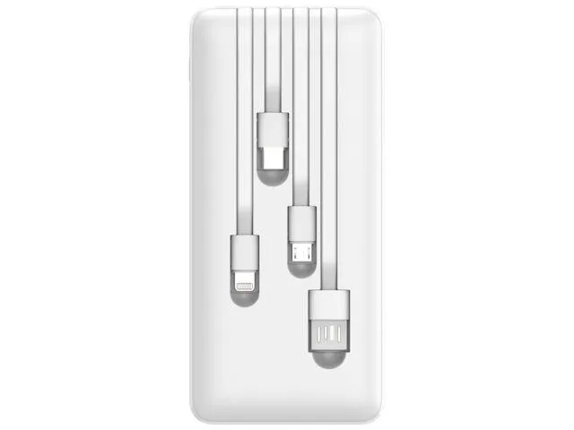 POWERALL — New 10,000 mAh power bank with all cables integrated in the case, you don't need l