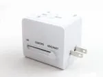 UNIVIAJEPD — TUDO EM UM: Inclui as quatro configurações de plug globais mais comuns e duas portas.