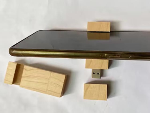 WGS-ECOSTAND — USB 闪存驱动器，木质主体，生态，可全彩或激光打印，此外