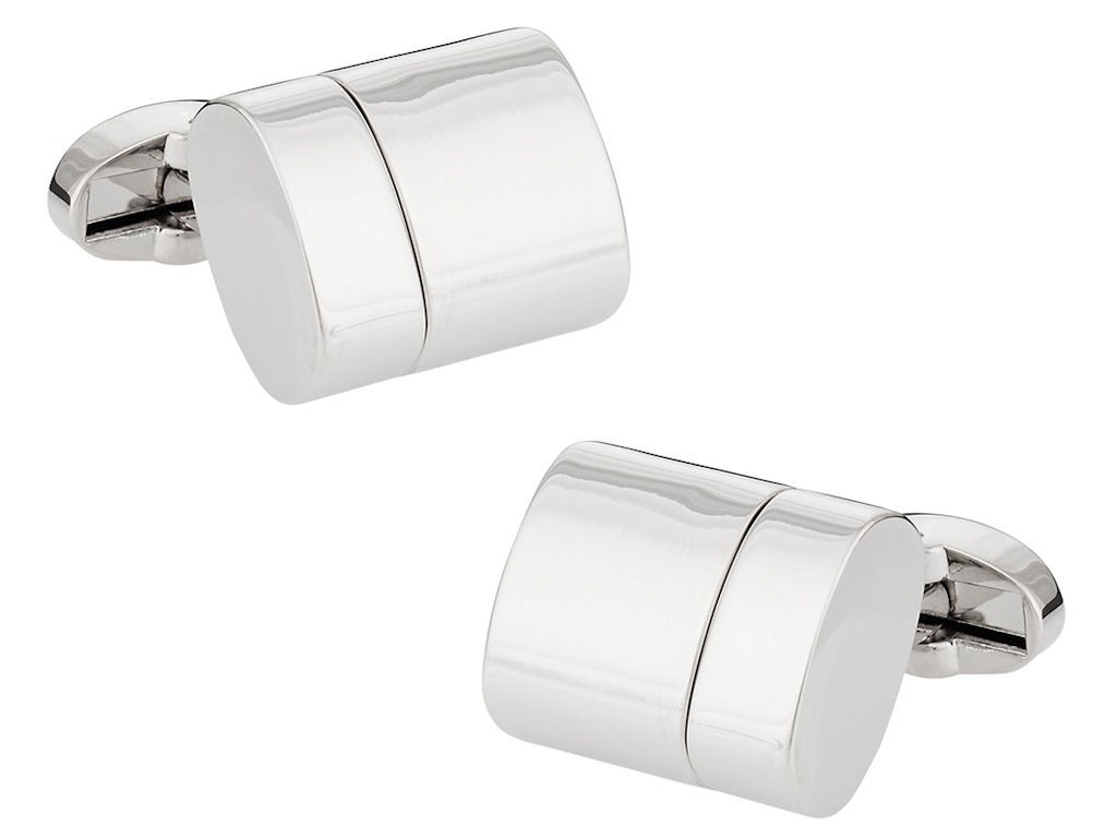 WGS-CUFFINS02 — Memória USB metálica em formato de abotoaduras para camisas. Na verdade, são botões de punho elegantes.