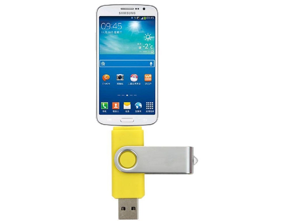 WGS-OTG01 — OTG USB flash drive: on the one hand it is a USB for a computer, and on the other it has a microU connector