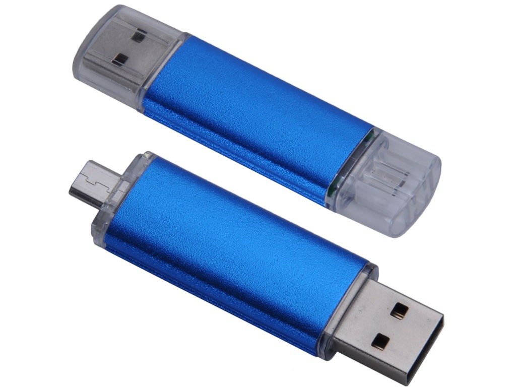 WGS-OTG02 — OTG USB flash drive: on the one hand it is a USB for a computer, and on the other it has a microU connector