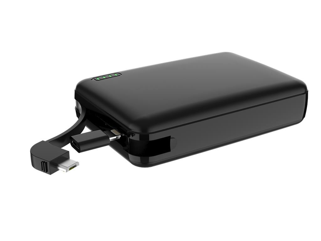 WGSPB-G73 — Flat Power Bank emergency charger, similar to the format of a credit card. Gra