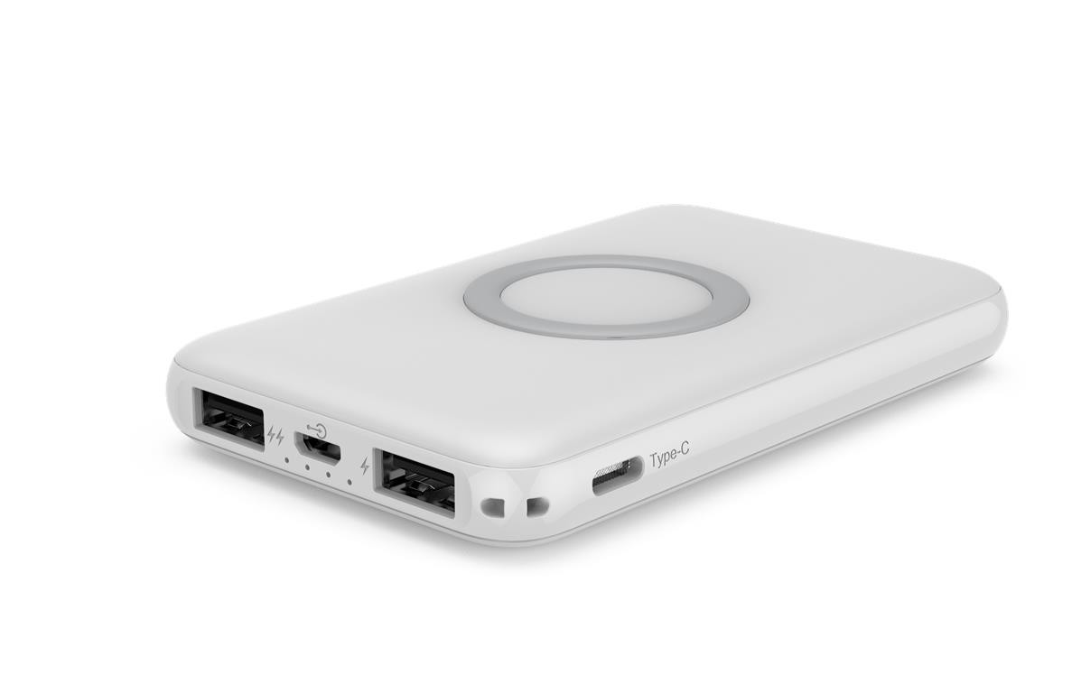 WGSPB-W8 — 带无线充电源和 USB 端口的应急移动电源扁平充电器