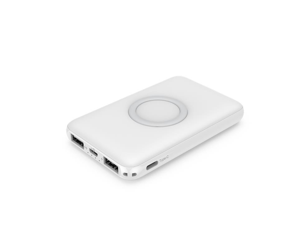 WGSPB-W8 — 带无线充电源和 USB 端口的应急移动电源扁平充电器