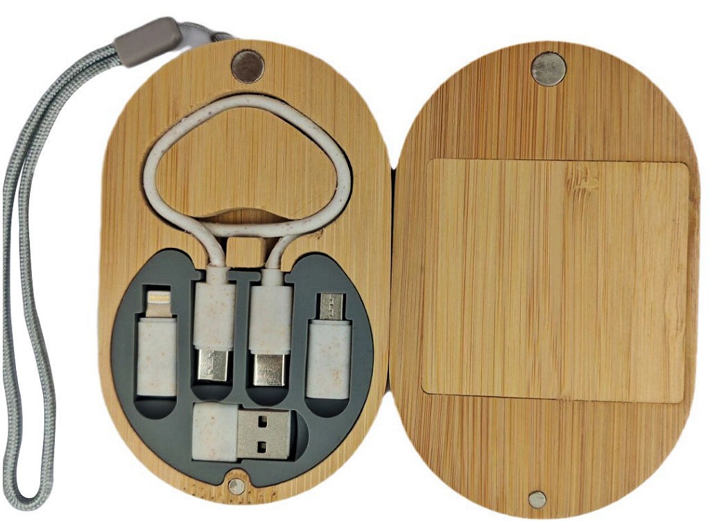 Set Promocional de Cables con Cargador Inalámbrico – WIRECOCAB
